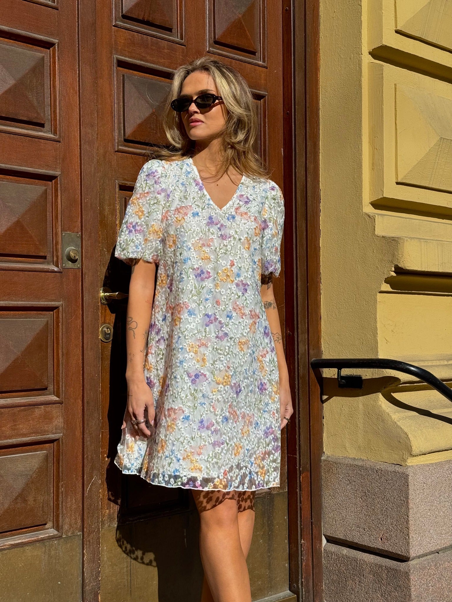 YASLEANNA Midi Dress - Star White